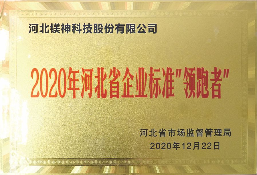 河北省企业标准”领跑者”
